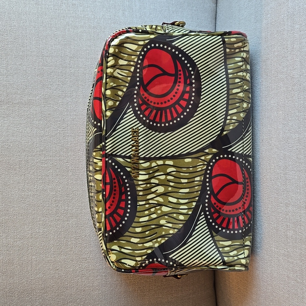 MZ Wallace Large Cosmetic Under Glass - Ankara Print